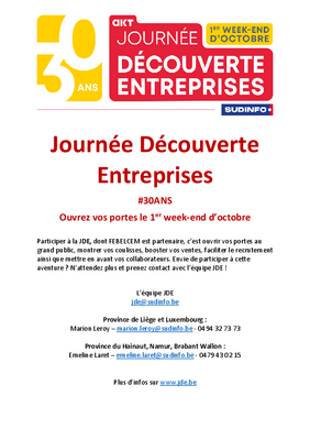 Participez à la 30ème journée découverte entreprises !